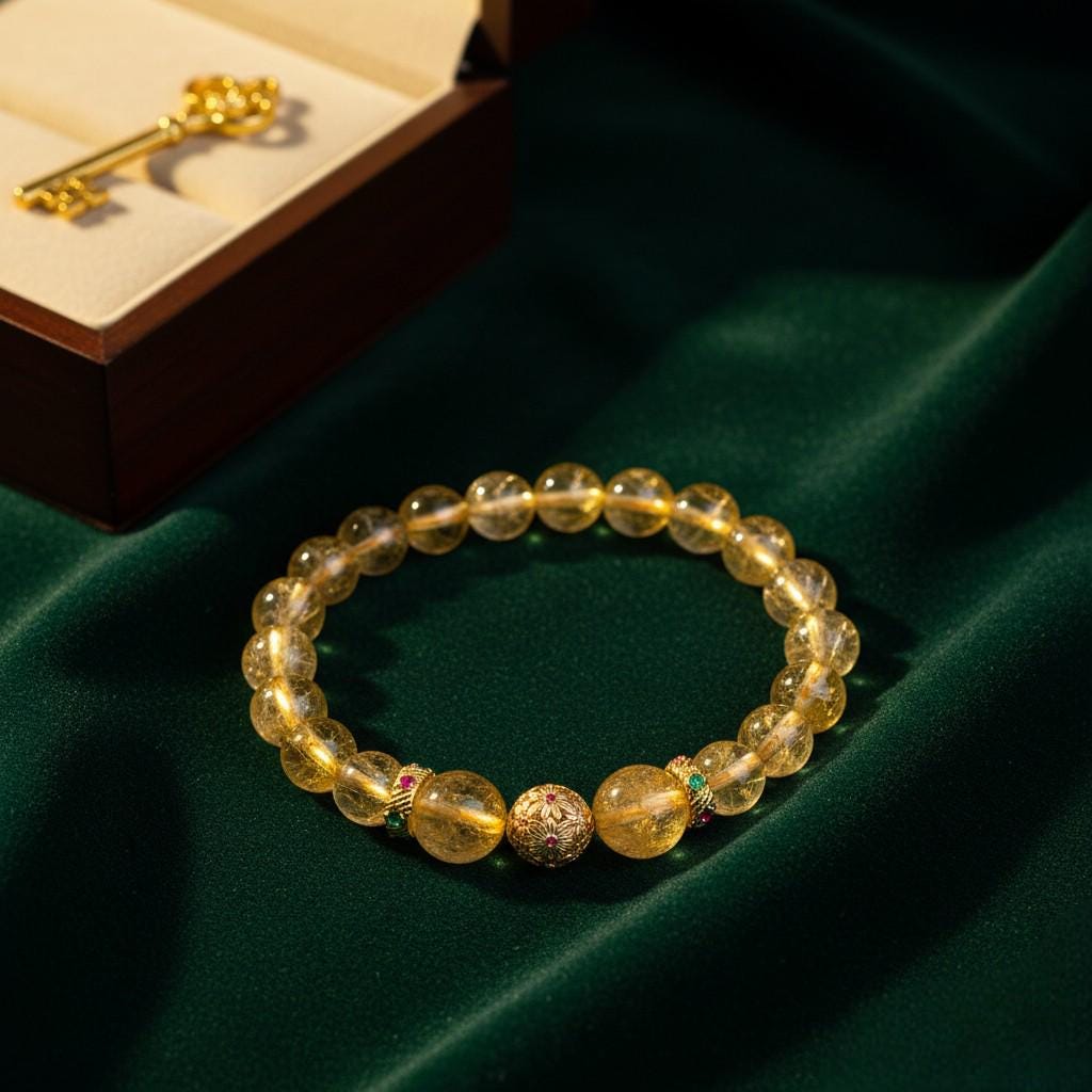Citrine Crystal Bracelet – Natural Citrine Bracelet for Wealth & Success