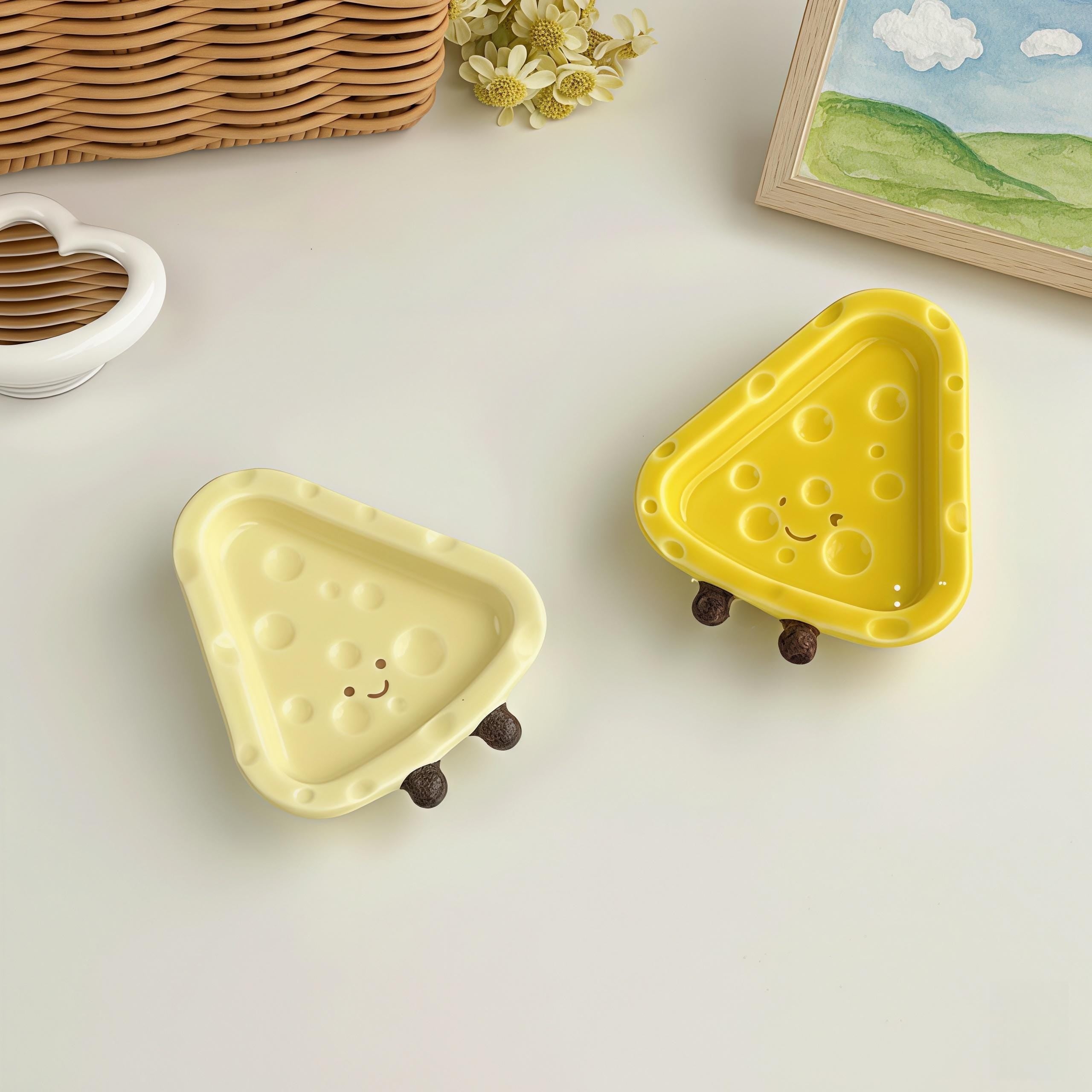 Kawaii Cheese Ceramic Dipping Dish | Mini Condiment Bowl