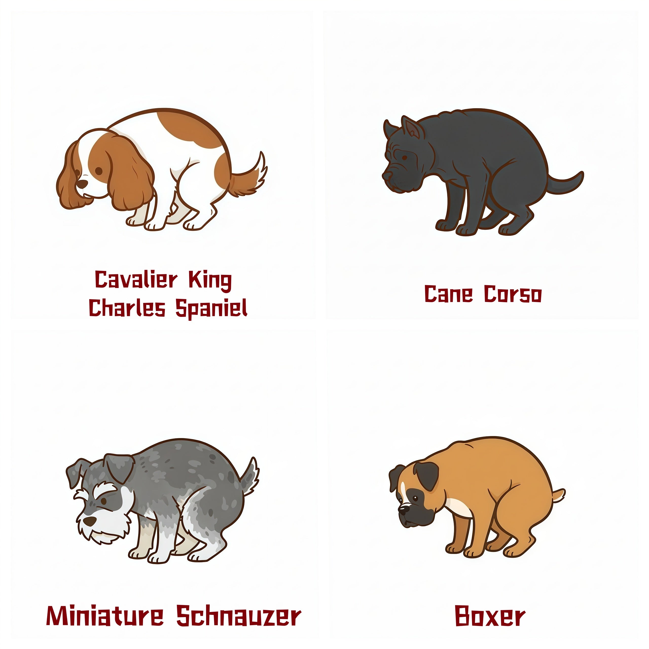 Funny Pooping Dog Magnet | Acrylic Refrigerator Magnet with Backing Card