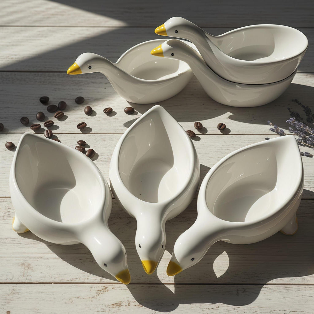 Quirky Handcrafted Duck Ceramic Dipping Dish – Artisan Sauce Bowl