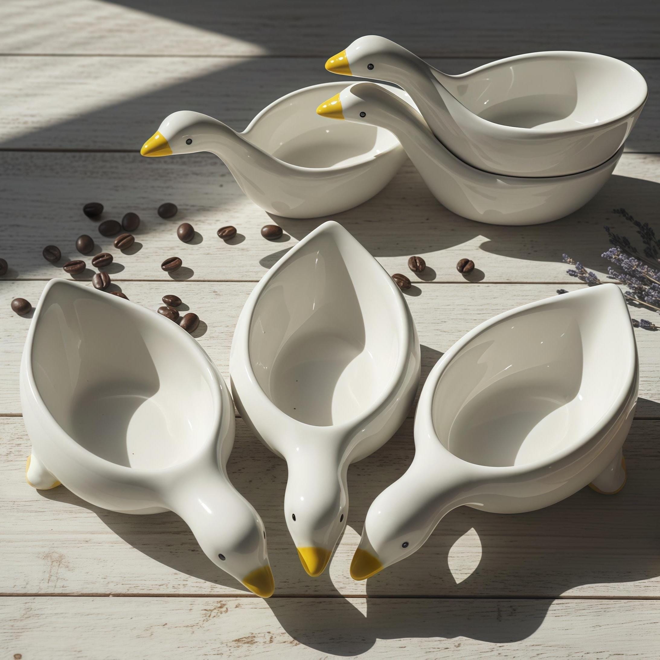 Quirky Handcrafted Duck Ceramic Dipping Dish – Artisan Sauce Bowl