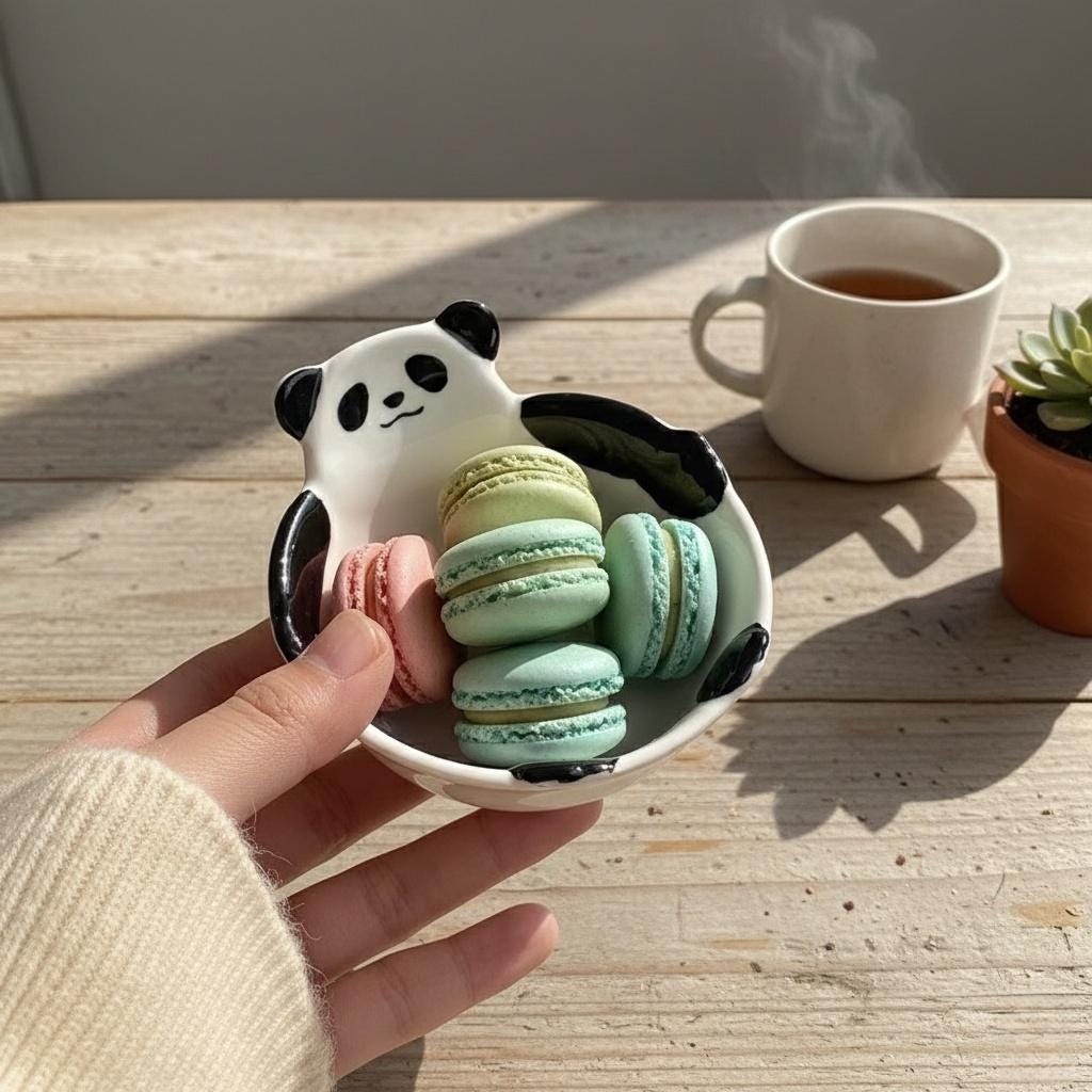Little Panda Dipping Bowl | Kawaii Ceramic Sauce Bowl