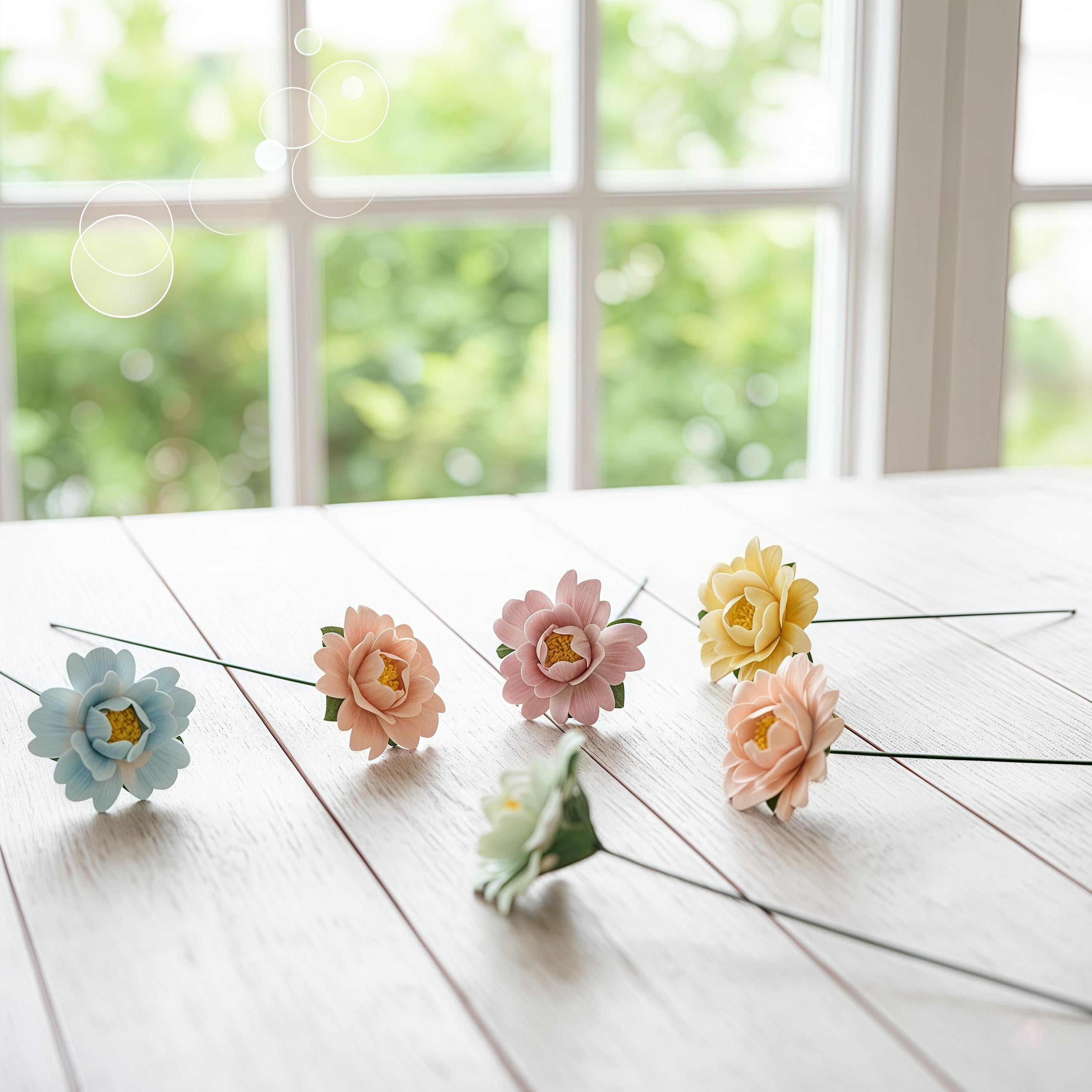 Handmade Ceramic Peony Flower | Pastel Floral Art Decor