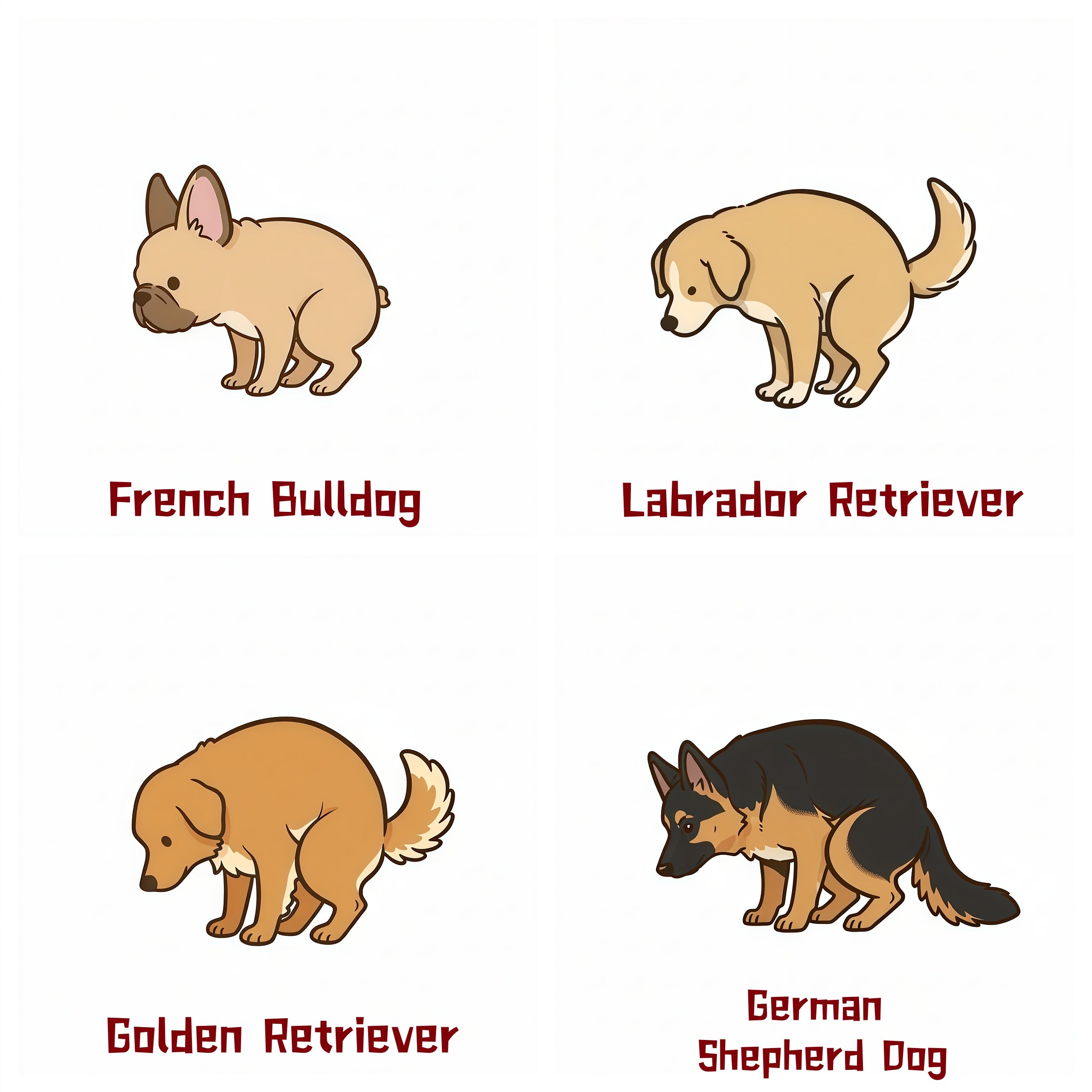 Funny Pooping Dog Magnet | Acrylic Refrigerator Magnet with Backing Card