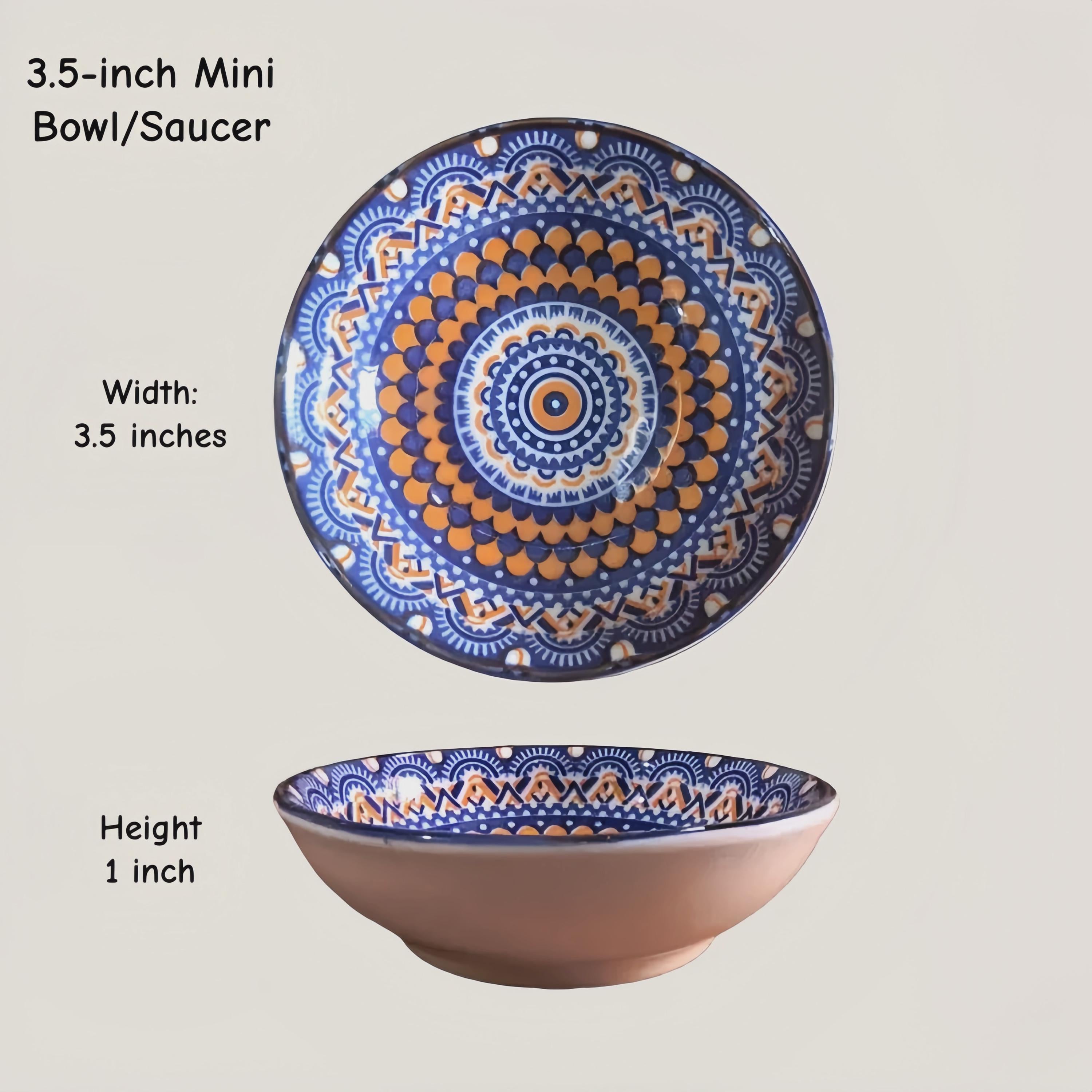 Moroccan Ceramic Dipping Dishes | Mandala Sauce Bowls