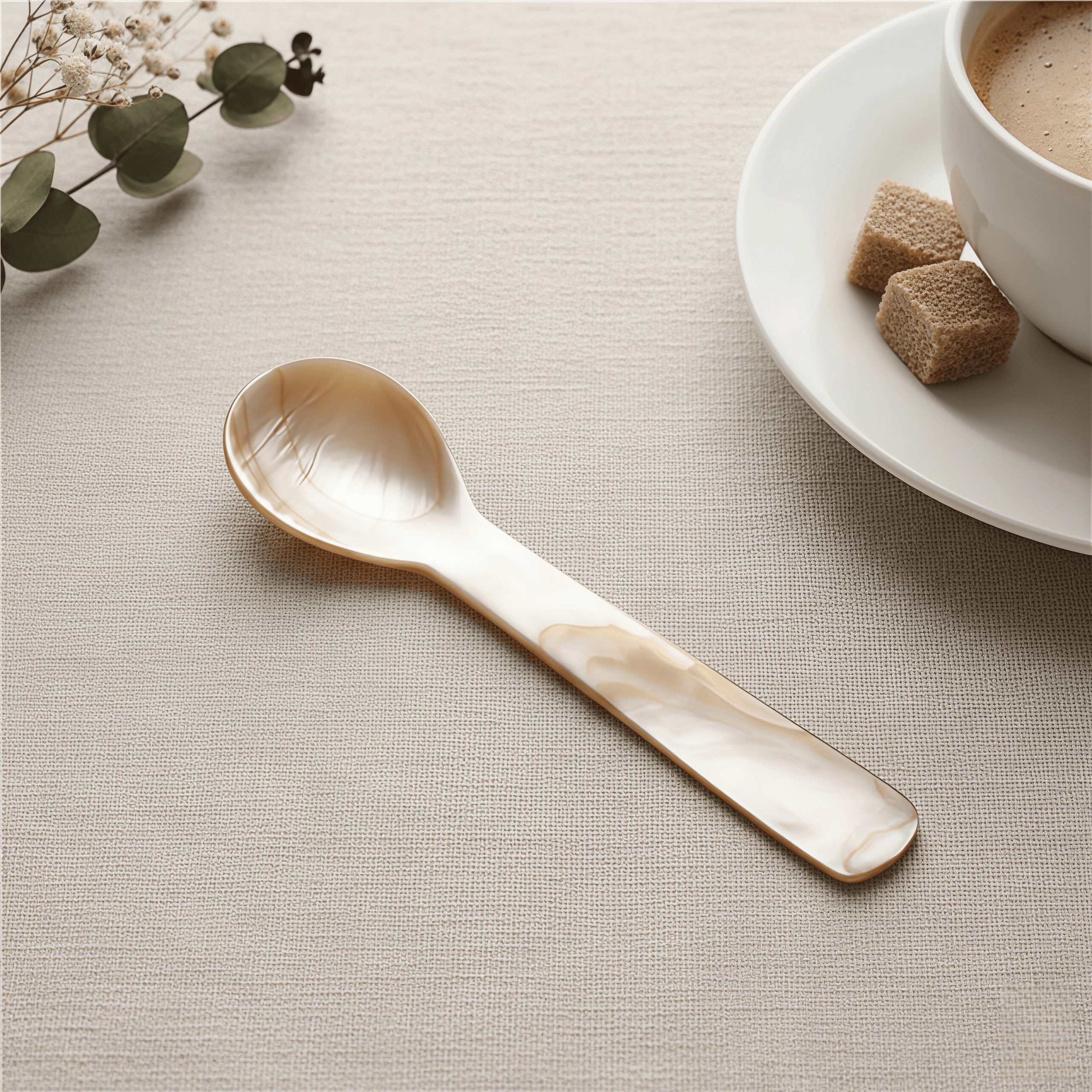 Mother of Pearl Spoon | Natural Shell Caviar & Dessert Utensil