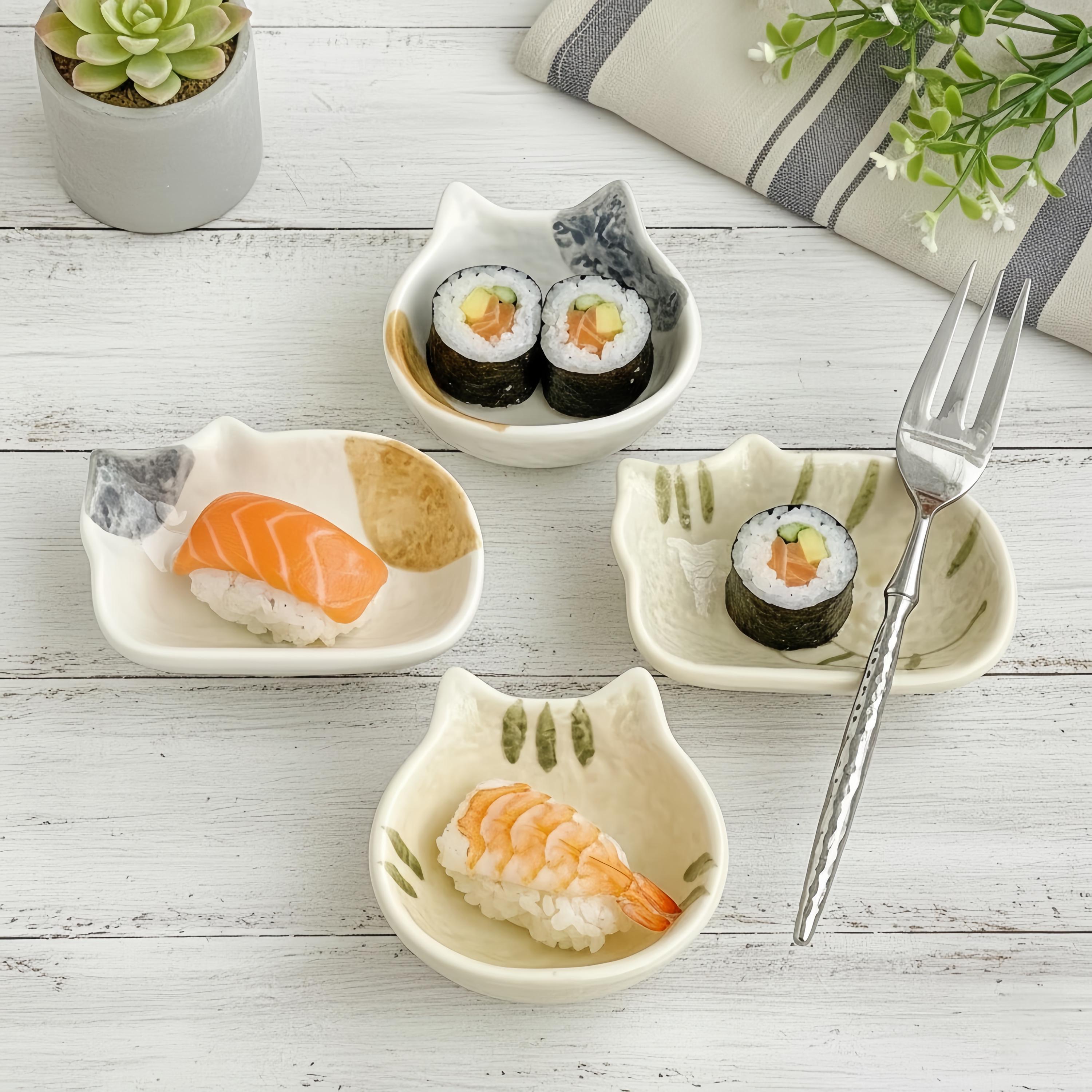 Kawaii Cat Ceramic Dipping Dish | Kitten Shaped Sauce Bowl