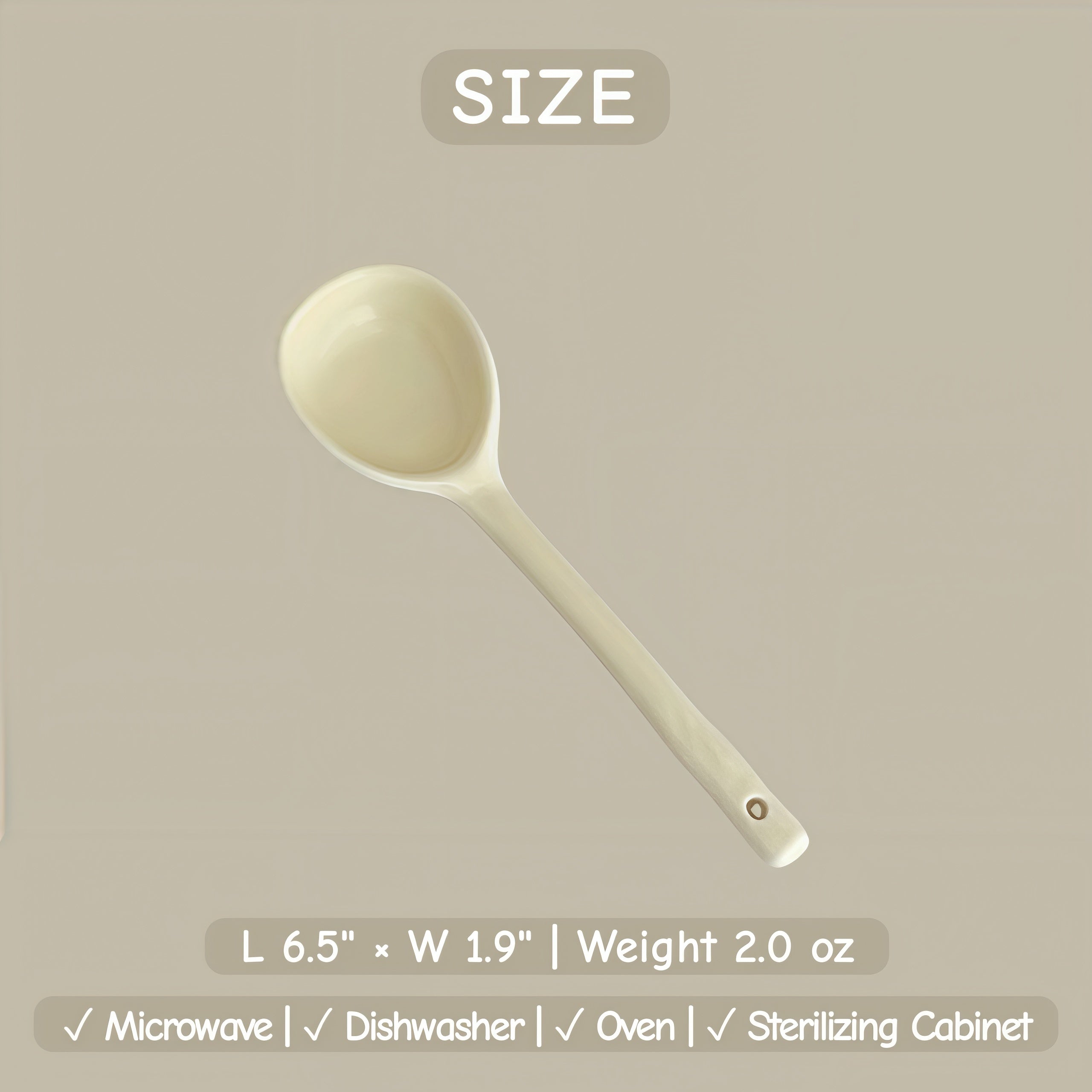 Handmade Style Ceramic Soup Spoon | Organic Shaped Ramen Spoon