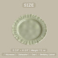 Minimalist Scalloped Ceramic Plate | Matte Neutral Dessert Plate