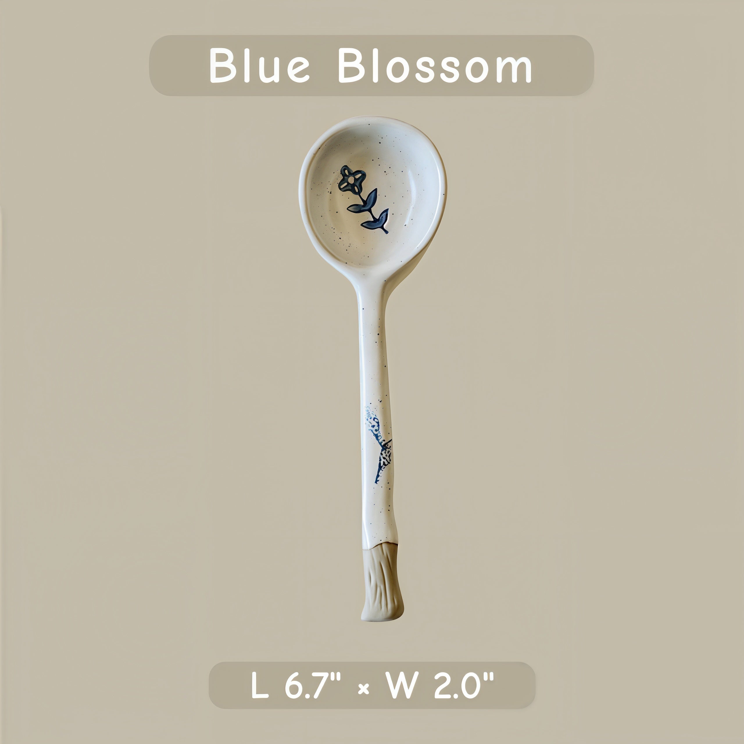 Japanese Style Ceramic Spoon | Handmade Sauce, Dessert, Tasting, Small Serving Spoon