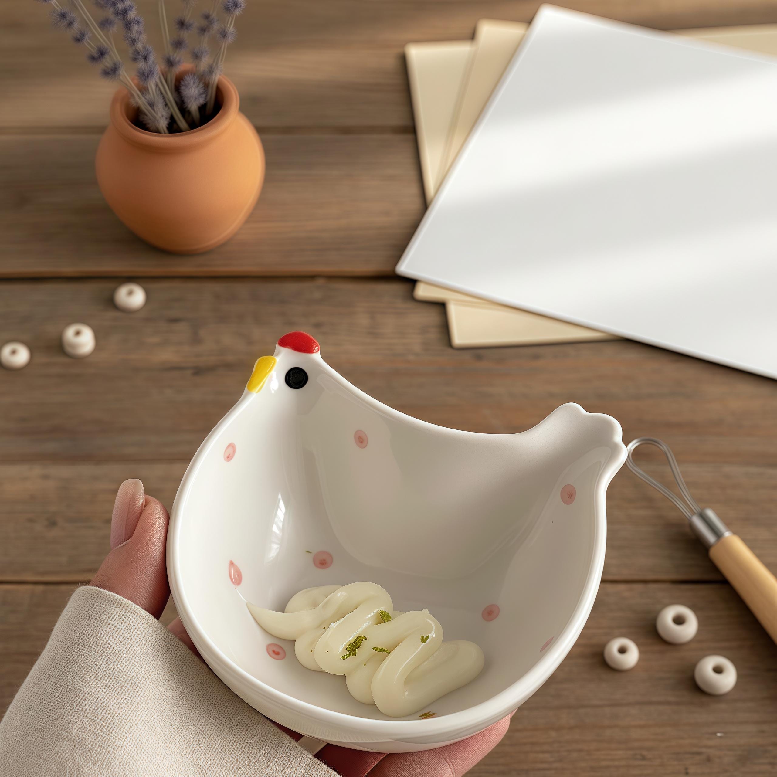 Kawaii Chicken Dipping Dish | Mini Hen Sauce Bowl