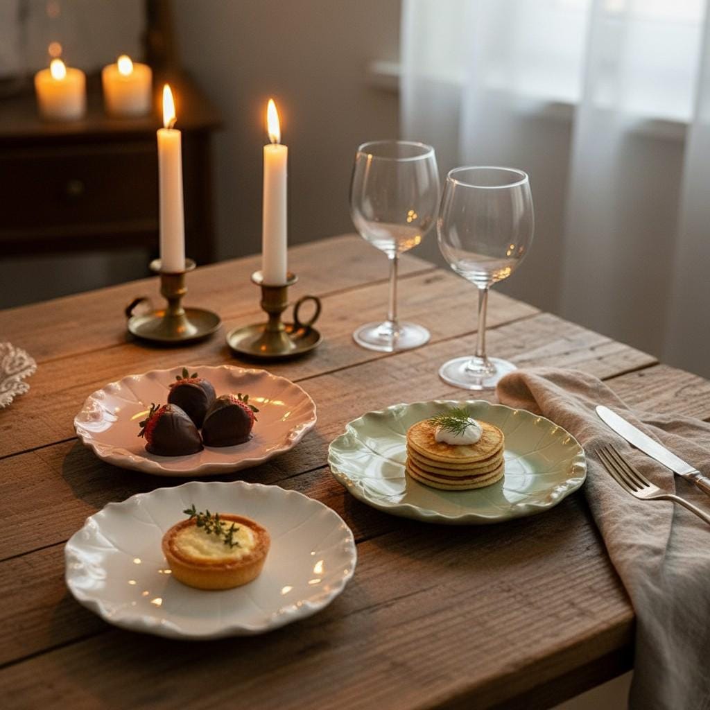 Scalloped Leaf Ceramic Side Plate | 6-Inch Dessert Plate