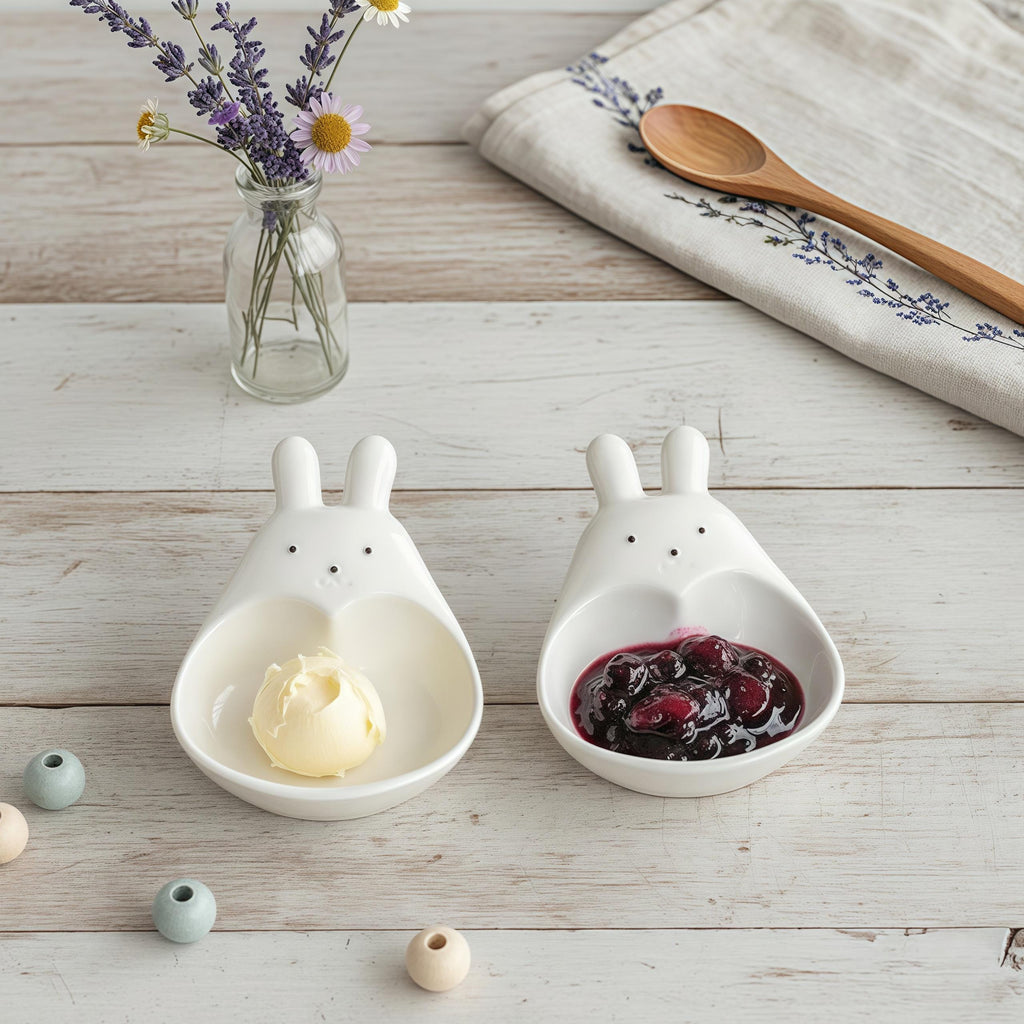 Kawaii Bunny Dipping Bowl | Mini Ceramic Sauce Bowl
