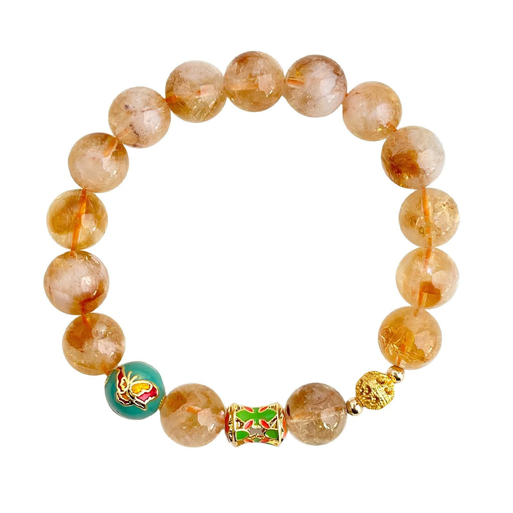 Golden Rutilated Quartz Bracelet – Guardian Collection | Clarity, Focus & Business Success