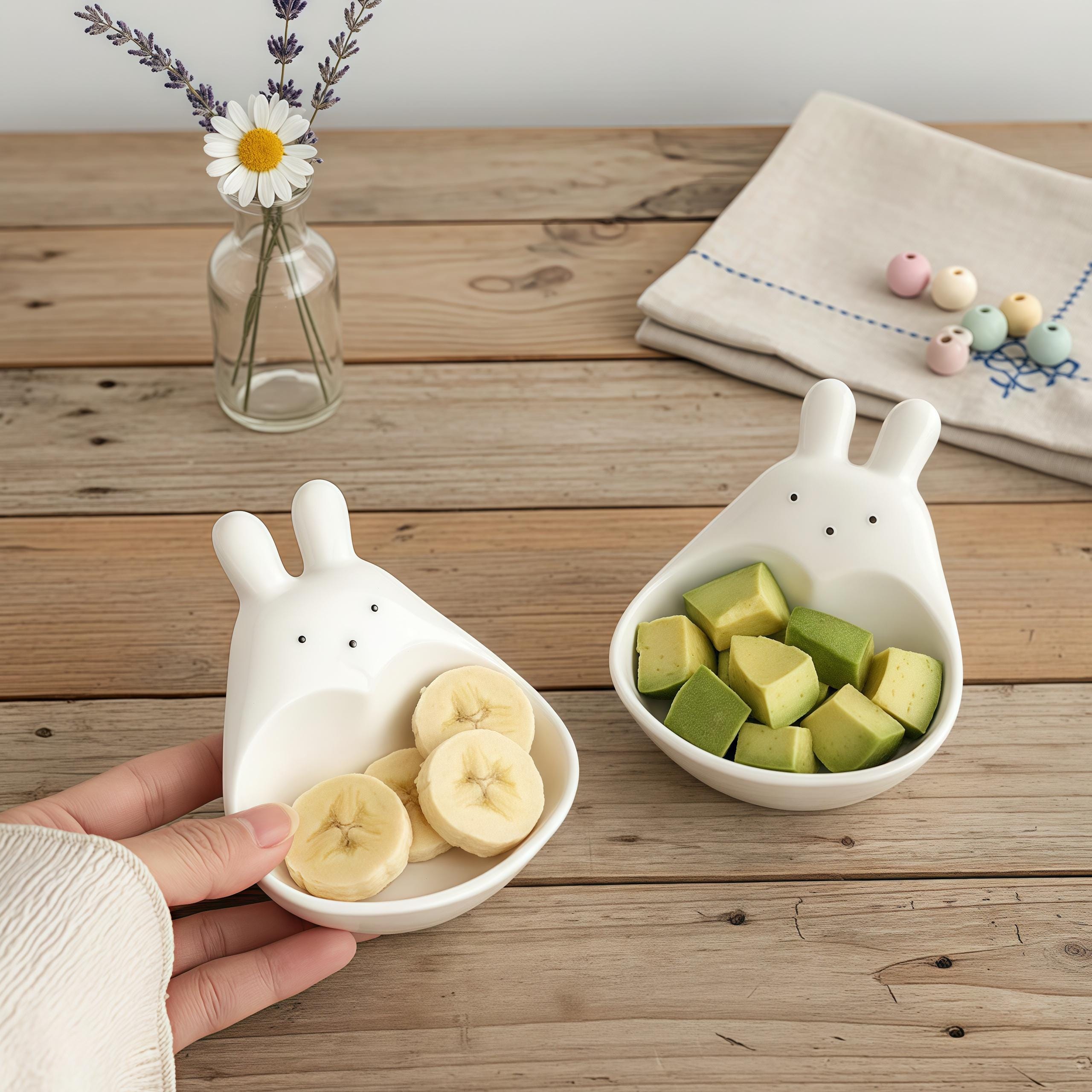 Kawaii Bunny Dipping Bowl | Mini Ceramic Sauce Bowl