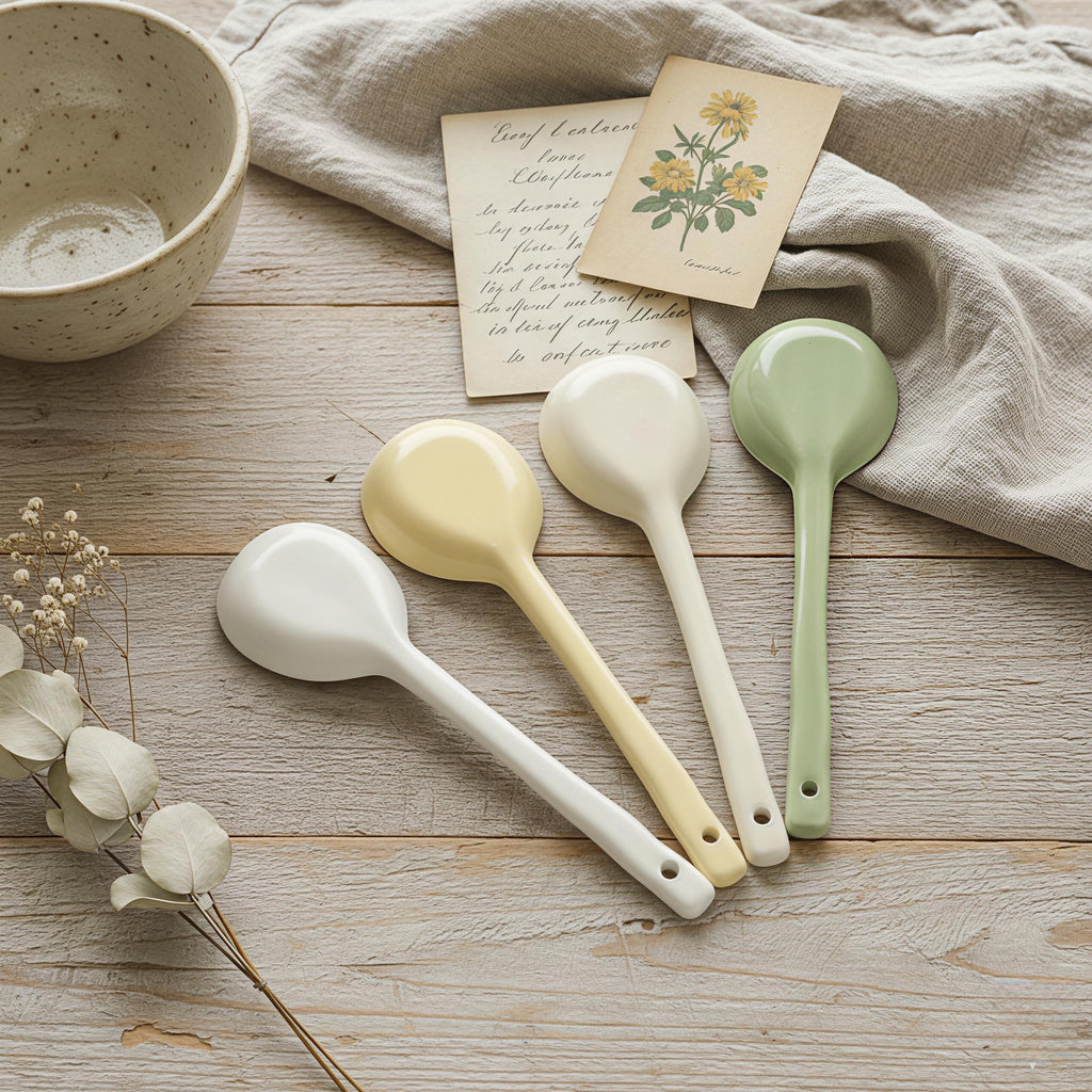 Handmade Style Ceramic Soup Spoon | Organic Shaped Ramen Spoon
