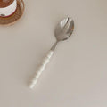 Pearl Handle Flatware | Stainless Steel & Ceramic Cutlery