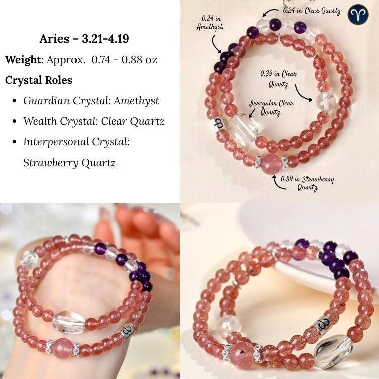 Personalized Zodiac Crystal Bracelet – Wealth, Love, Protection & Power