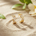Glimmering Wave Earrings – Essential Collection | Geometric Everyday Jewelry