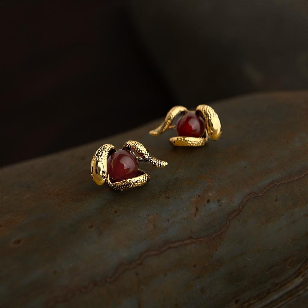 Medusa Inspired Serpent Earrings – Guardian Collection | Power & Protection Jewelry