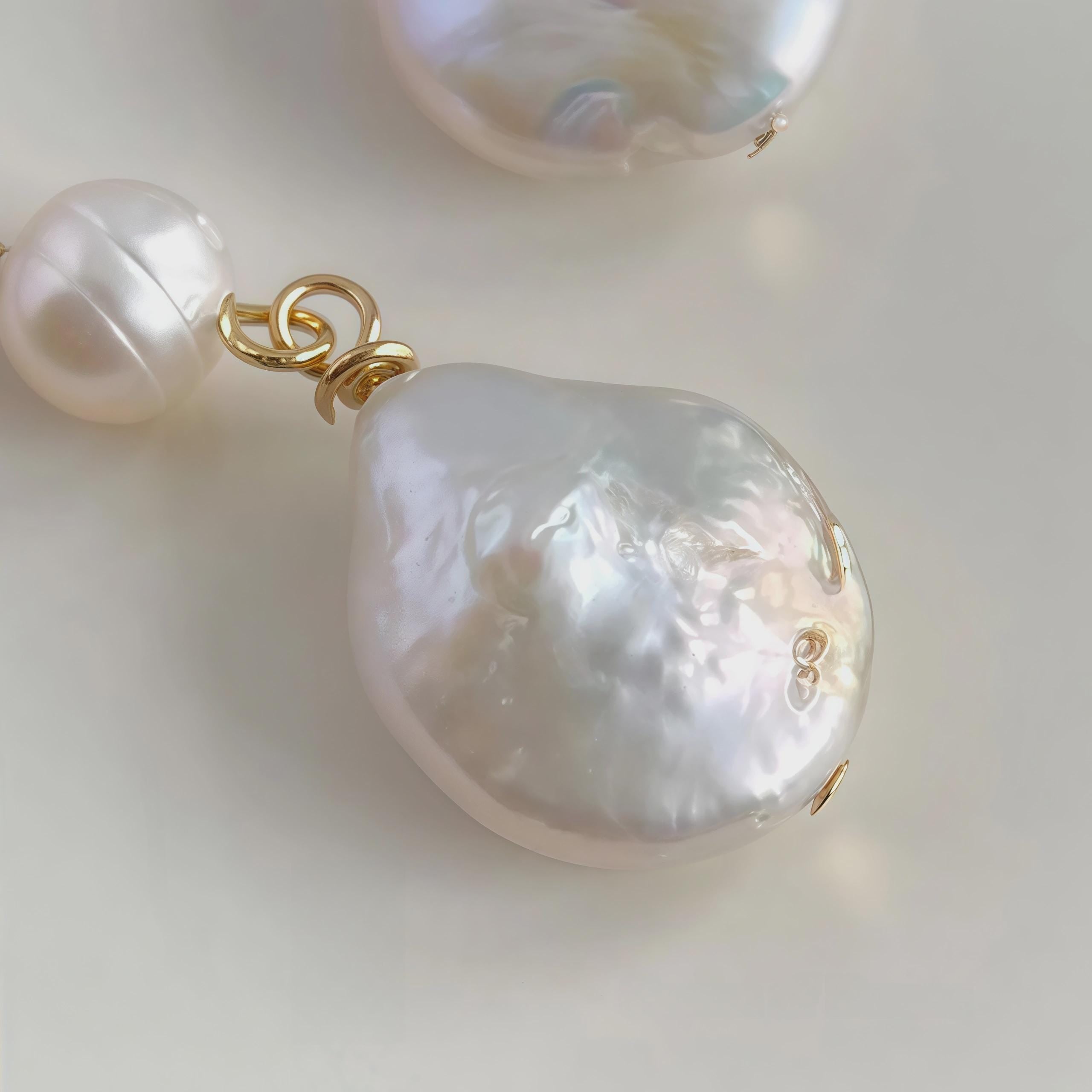 Ode to the Sea Earrings – Baroque Freshwater Pearl Drop Earrings