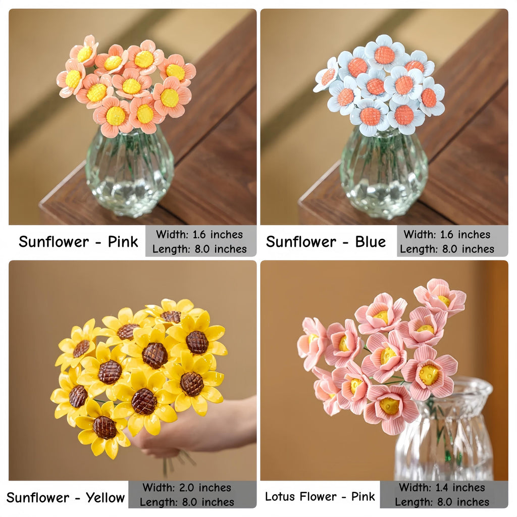 The Forever Bloom Hand-Sculpted Ceramic Flower Art | Valentine’s Day Gift | High-Fired Botanical Sculpture