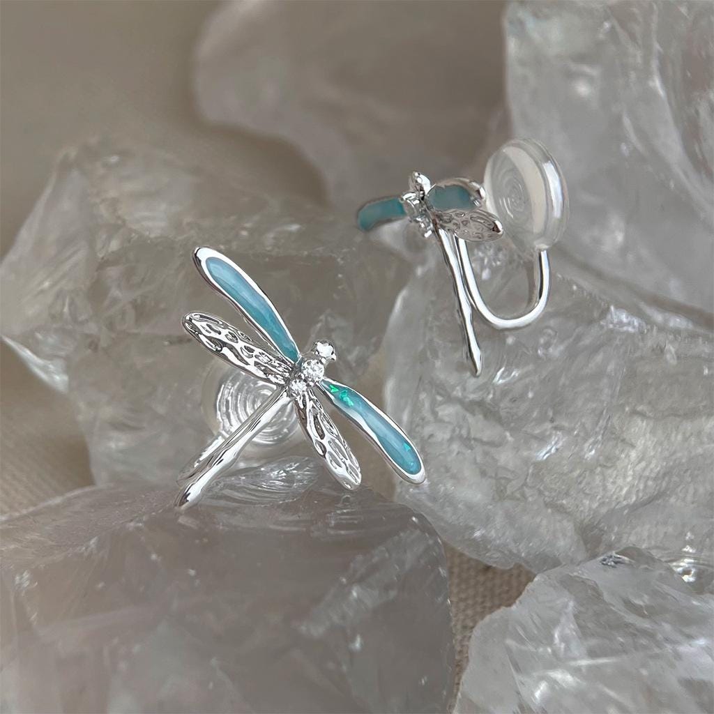 Dragonfly Stud Earrings – 18K Gold Plated Enamel Dragonfly Earrings