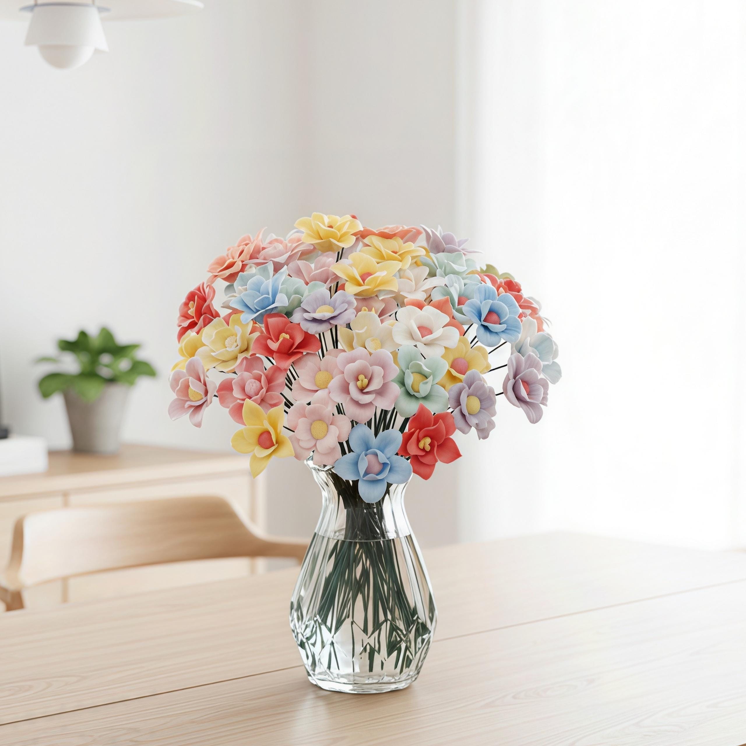 The Forever Bloom Hand-Sculpted Ceramic Flower Art | Valentine’s Day Gift | High-Fired Botanical Sculpture
