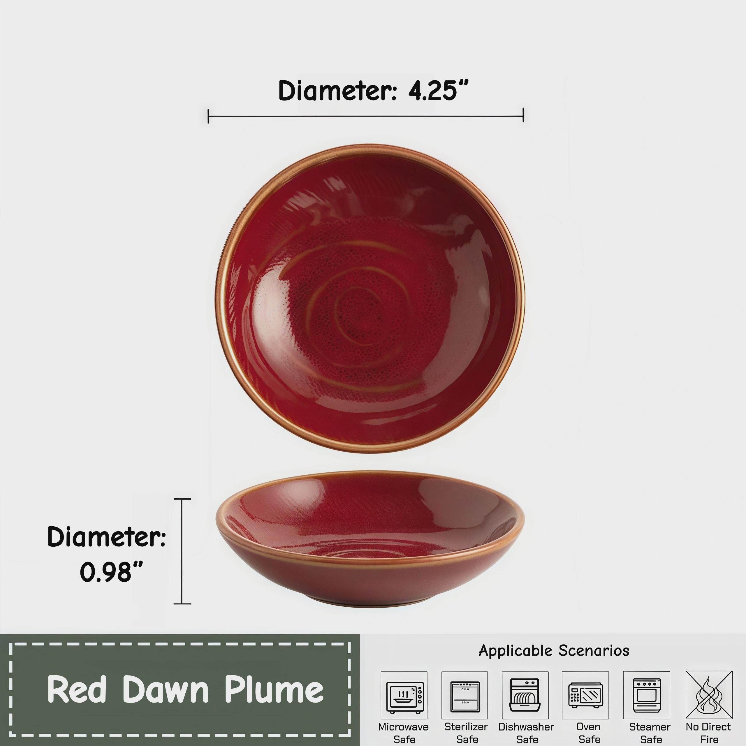 Plume Shadow Phoenix Feather Dipping Dish | Artisan Glazed Porcelain Sauce Bowl