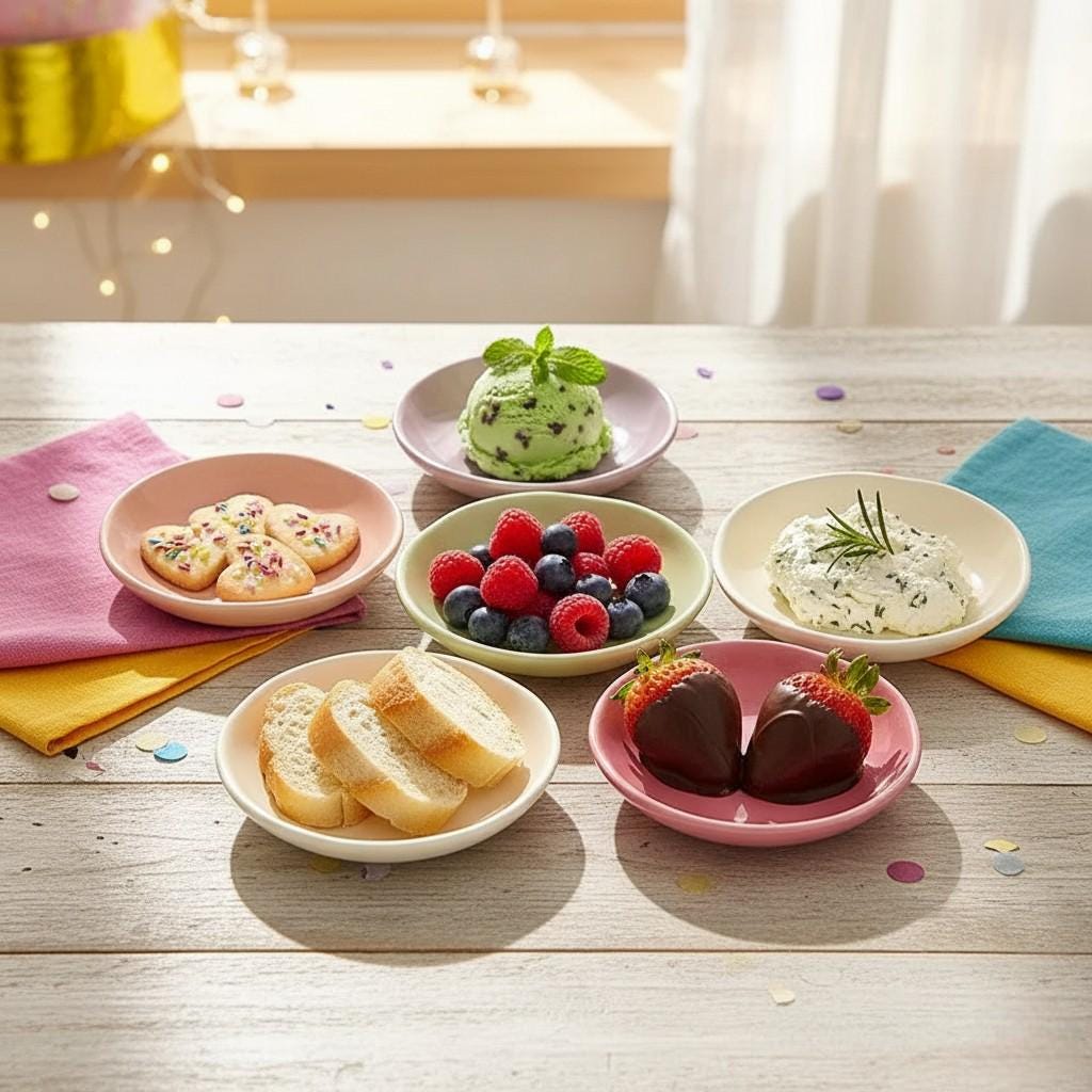 Hand-Pinched Ceramic Dipping Dish – Pastel Wabi Sabi Tableware