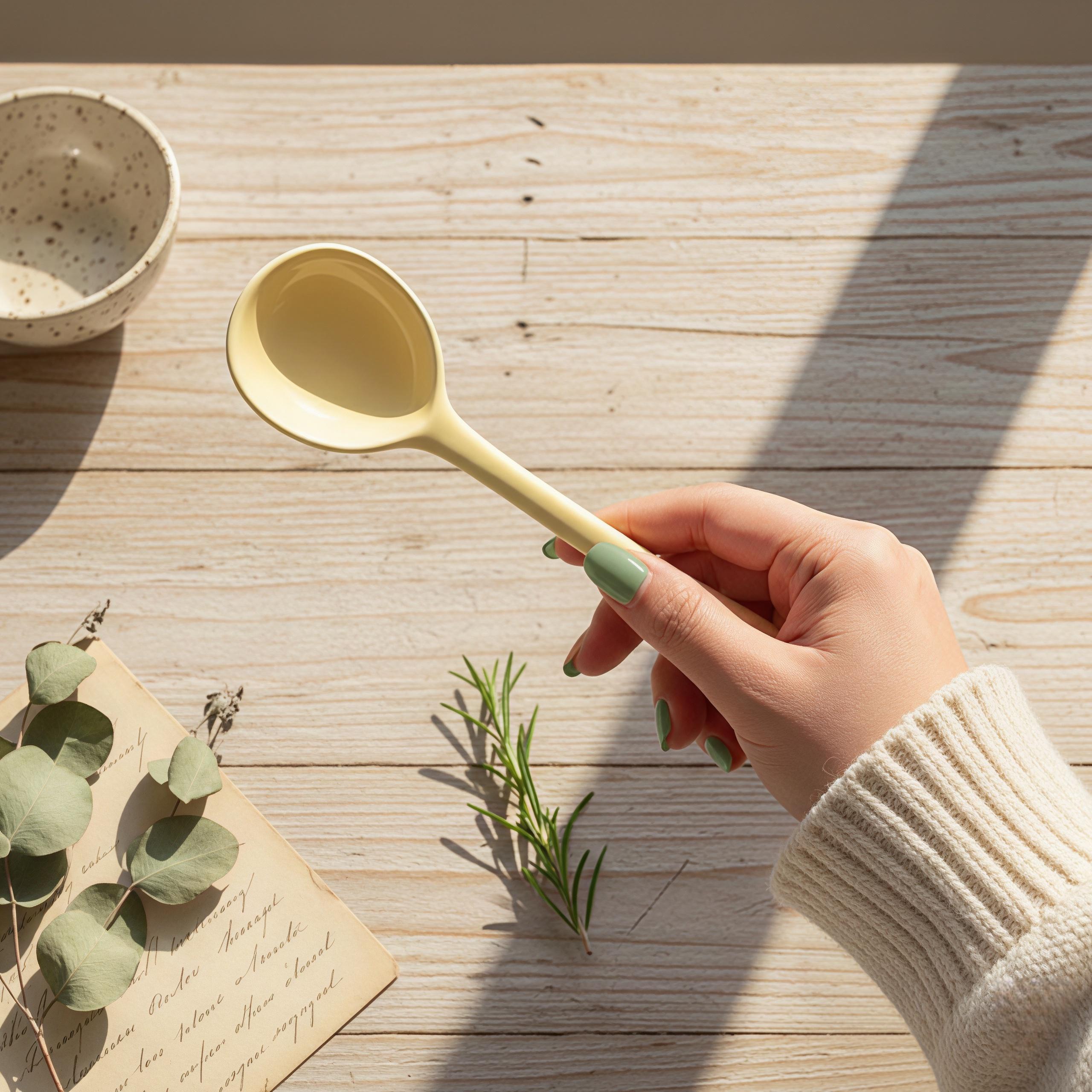 Handmade Style Ceramic Soup Spoon | Organic Shaped Ramen Spoon