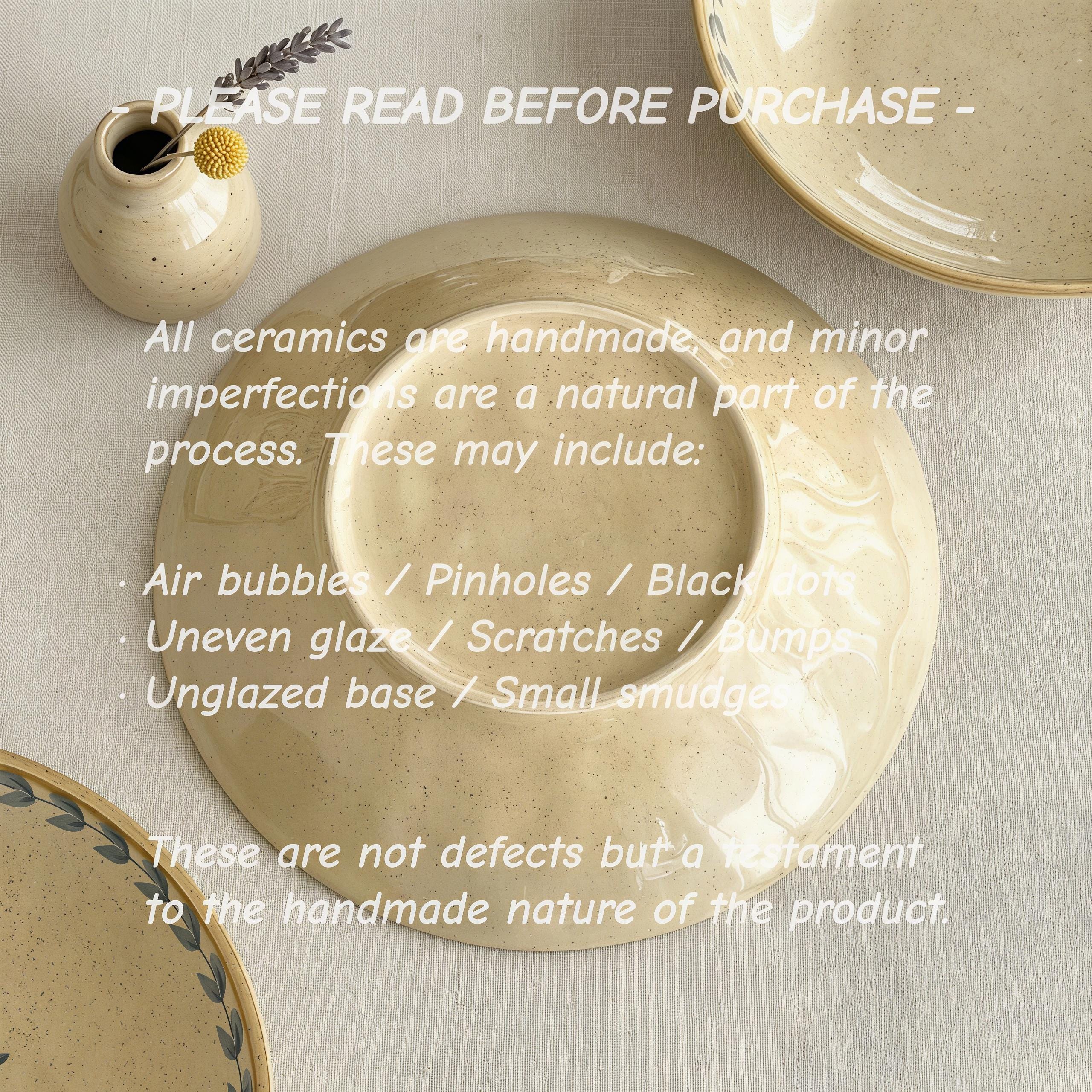 Rustic Ceramic Bowl Set | Vintage Farmhouse Dinnerware | Blue Floral Serving Bowl