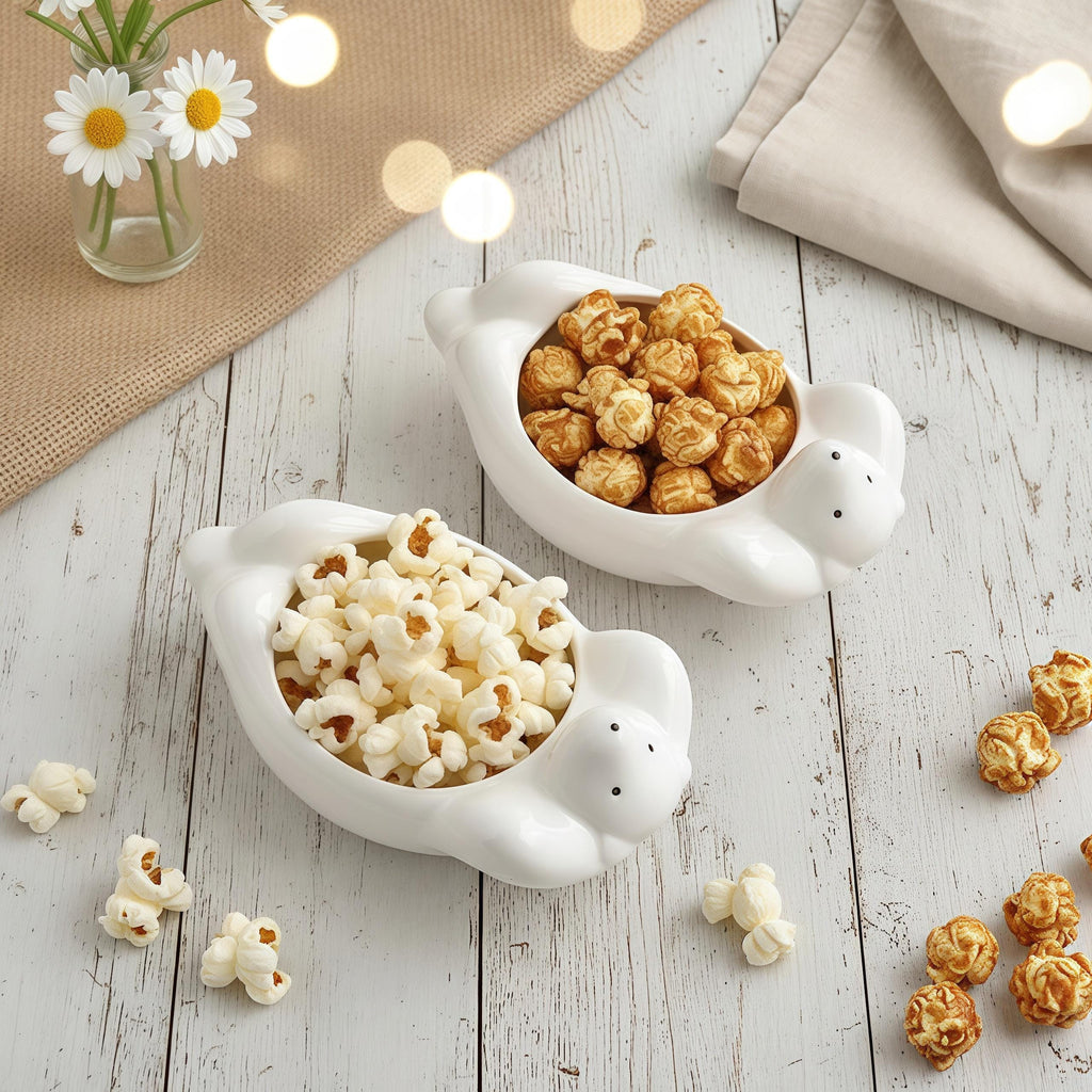 Kawaii Polar Bear Sauce Bowl | Mini Ceramic Dipping Plate