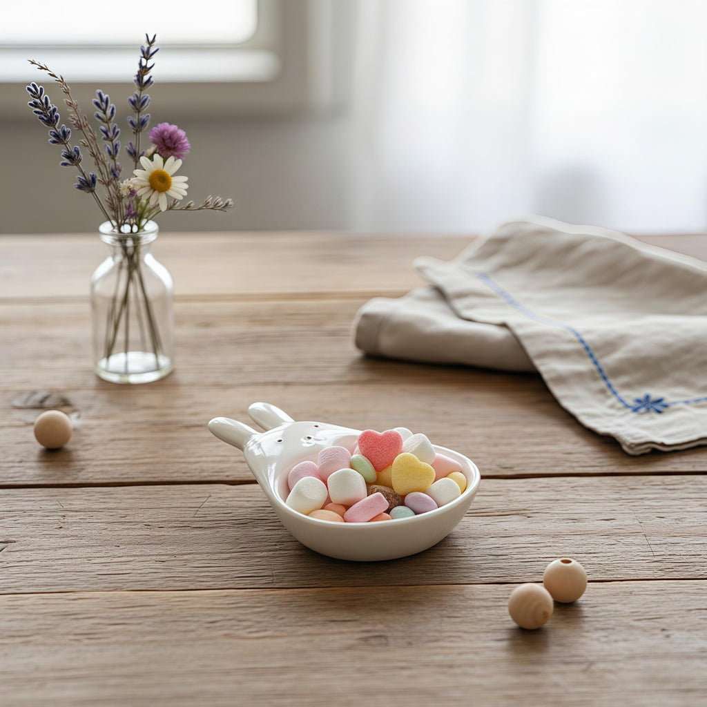 Kawaii Bunny Dipping Bowl | Mini Ceramic Sauce Bowl