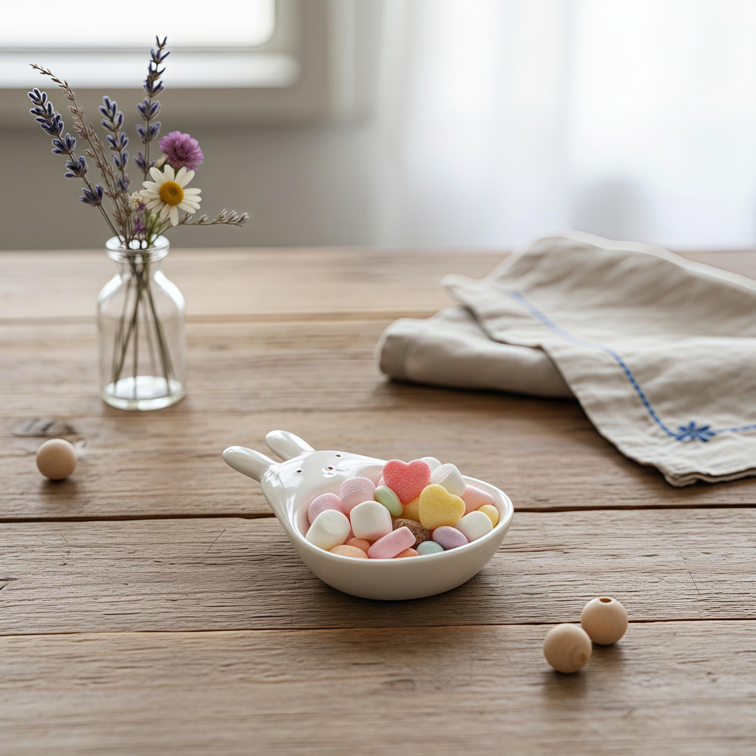 Kawaii Bunny Dipping Bowl | Mini Ceramic Sauce Bowl