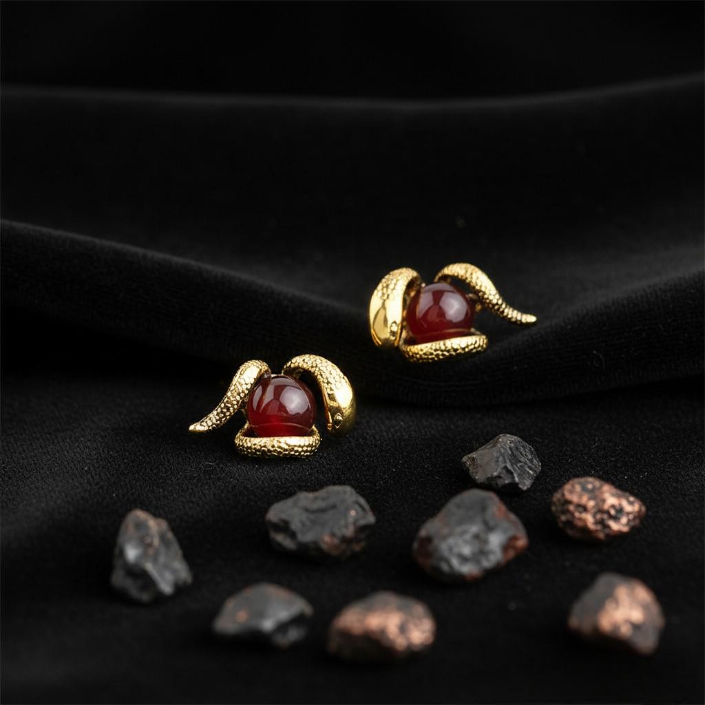 Medusa Inspired Serpent Earrings – Guardian Collection | Power & Protection Jewelry