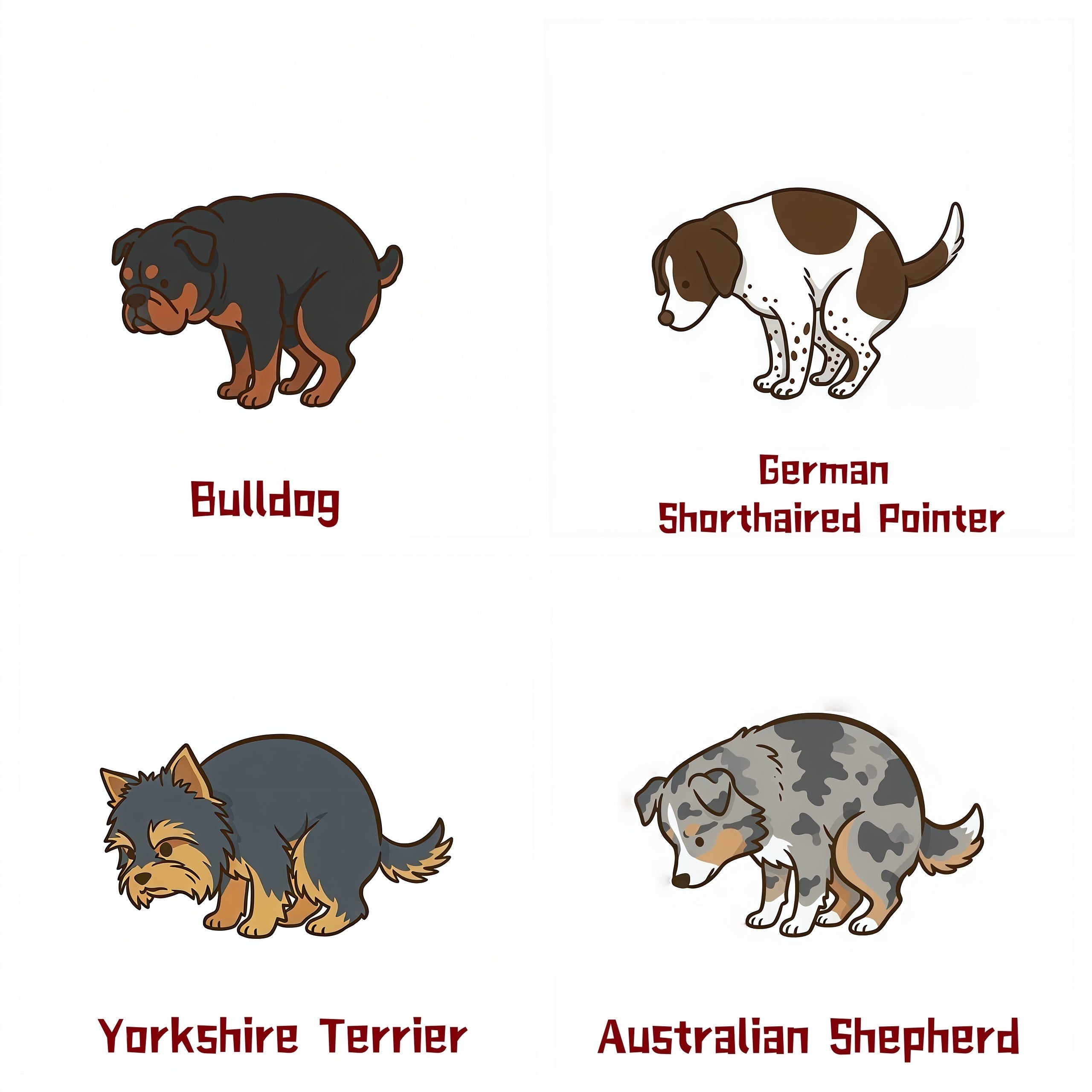 Funny Pooping Dog Magnet | Acrylic Refrigerator Magnet with Backing Card