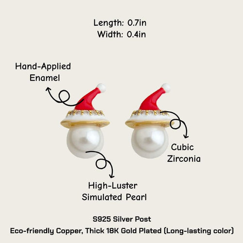 Christmas Santa Hat Earrings – Festive Cheer Jewelry