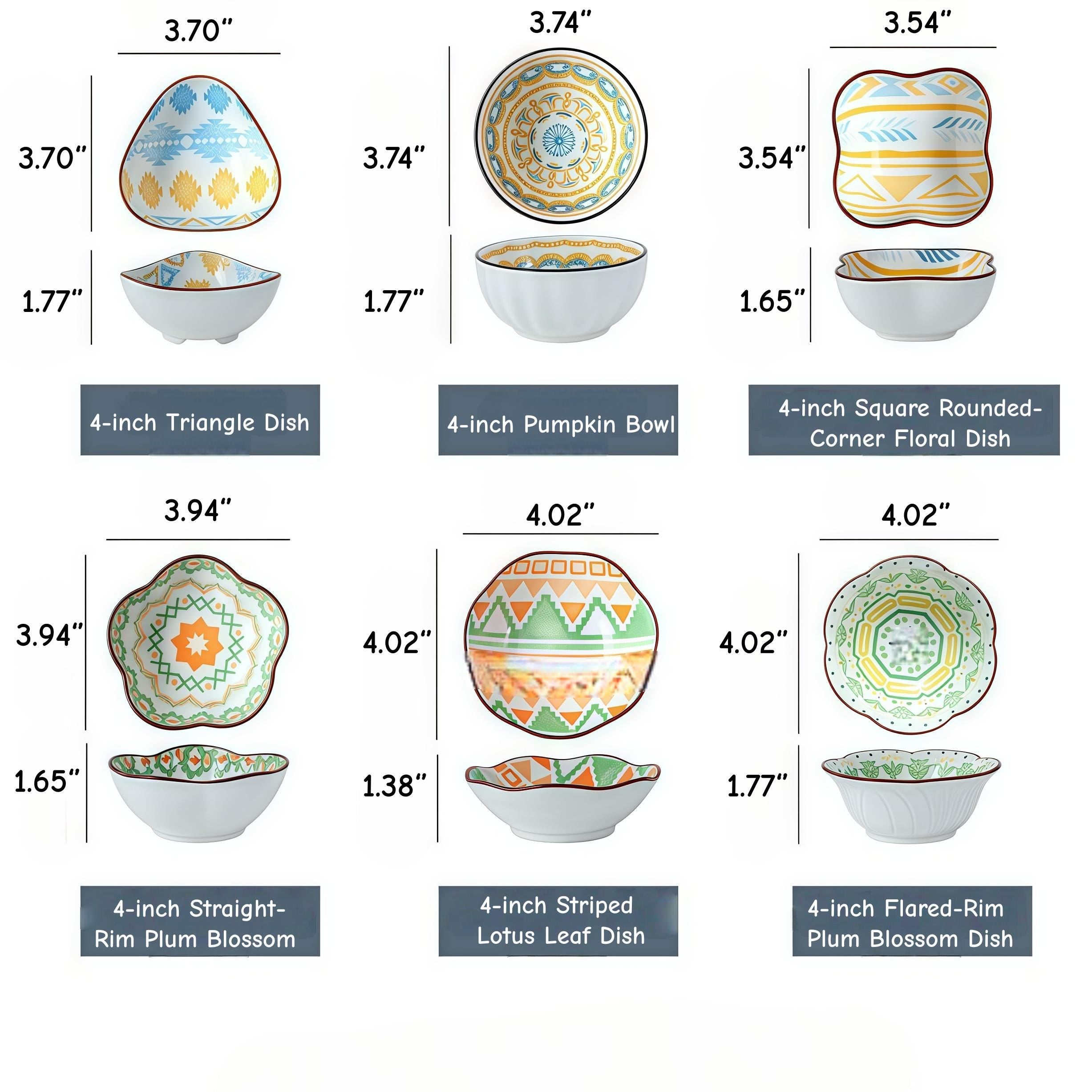 Boho Ceramic Dipping Bowl | Colorful Mandala Sauce Dish
