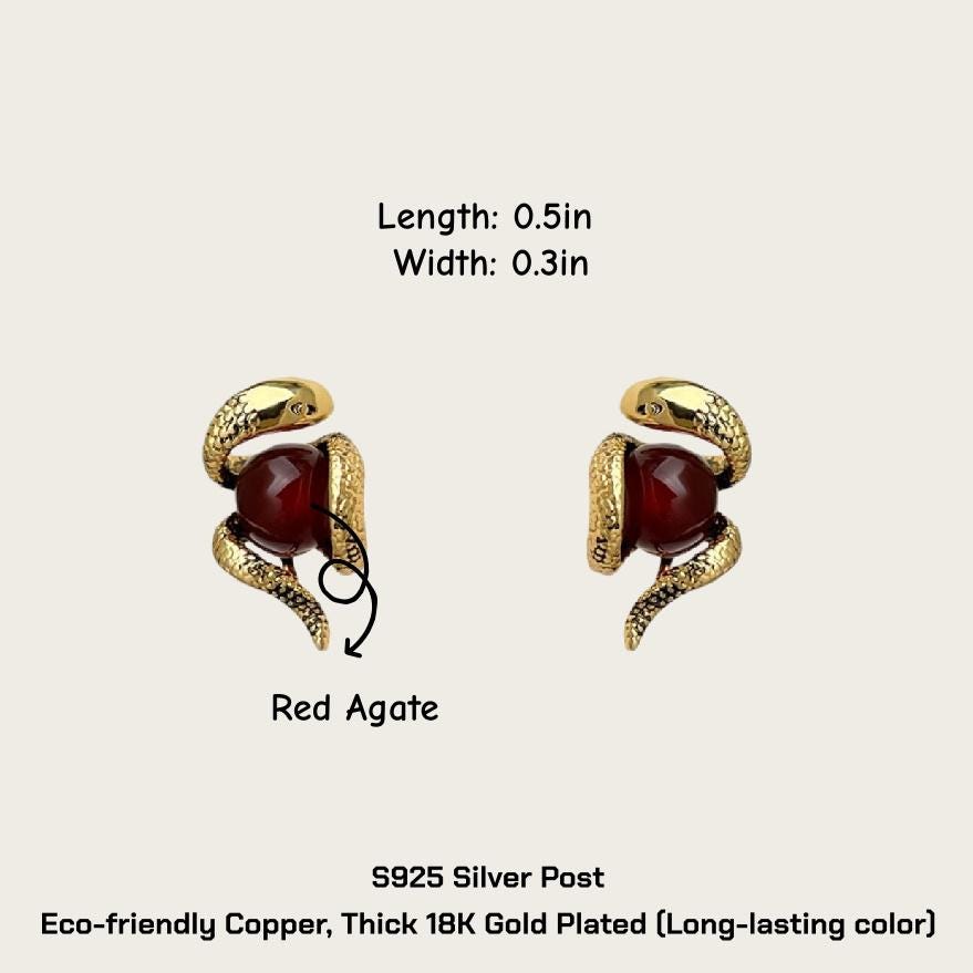 Medusa Inspired Serpent Earrings – Guardian Collection | Power & Protection Jewelry