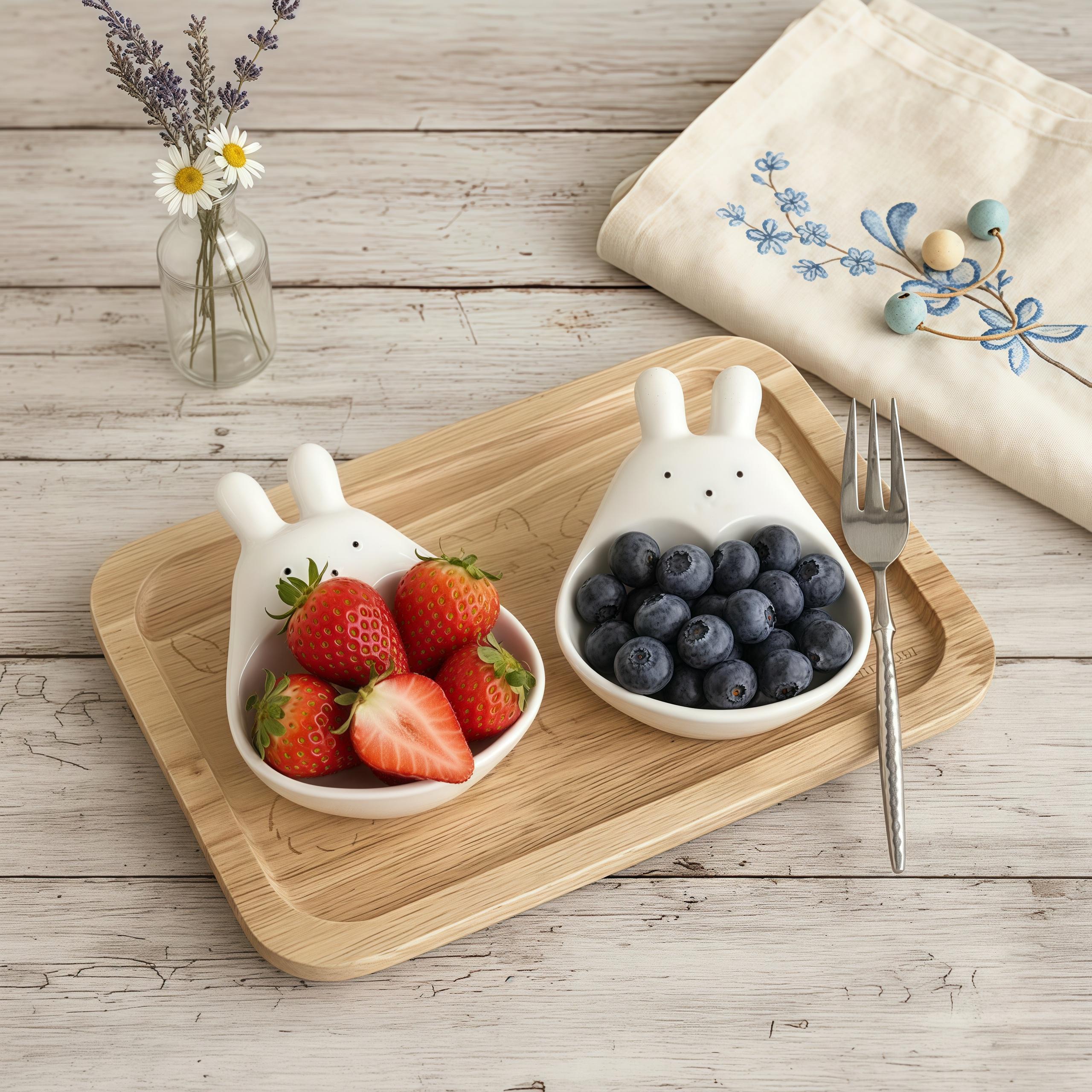 Kawaii Bunny Dipping Bowl | Mini Ceramic Sauce Bowl