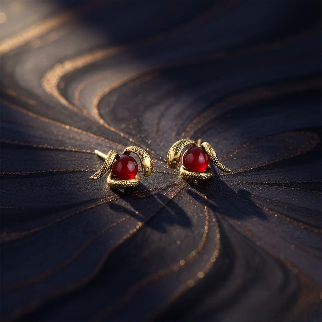 Medusa Inspired Serpent Earrings – Guardian Collection | Power & Protection Jewelry