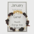 Personalized Birthstone Crystal Bracelet: Monthly Zodiac Gift, Gold Tone Chain