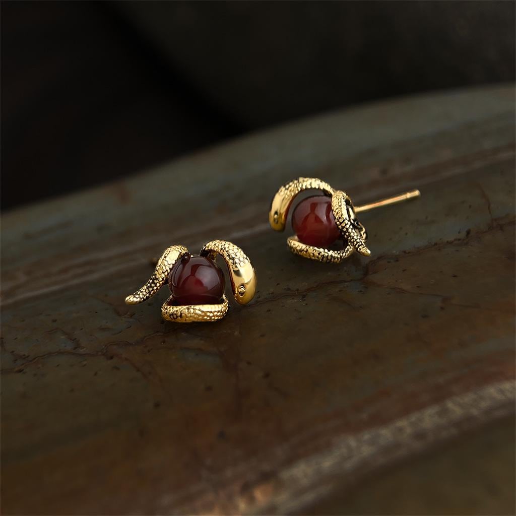 Medusa Inspired Serpent Earrings – Guardian Collection | Power & Protection Jewelry