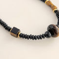 Black Wukong Inspired Beaded Necklace – Tiger’s Eye, Obsidian & Liuli Glass Necklace