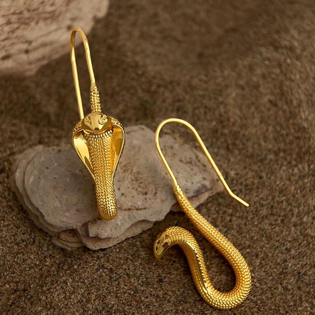 Gold and Silver Plated Cobra Earrings – Guardian Collection | Power & Wisdom Jewelry