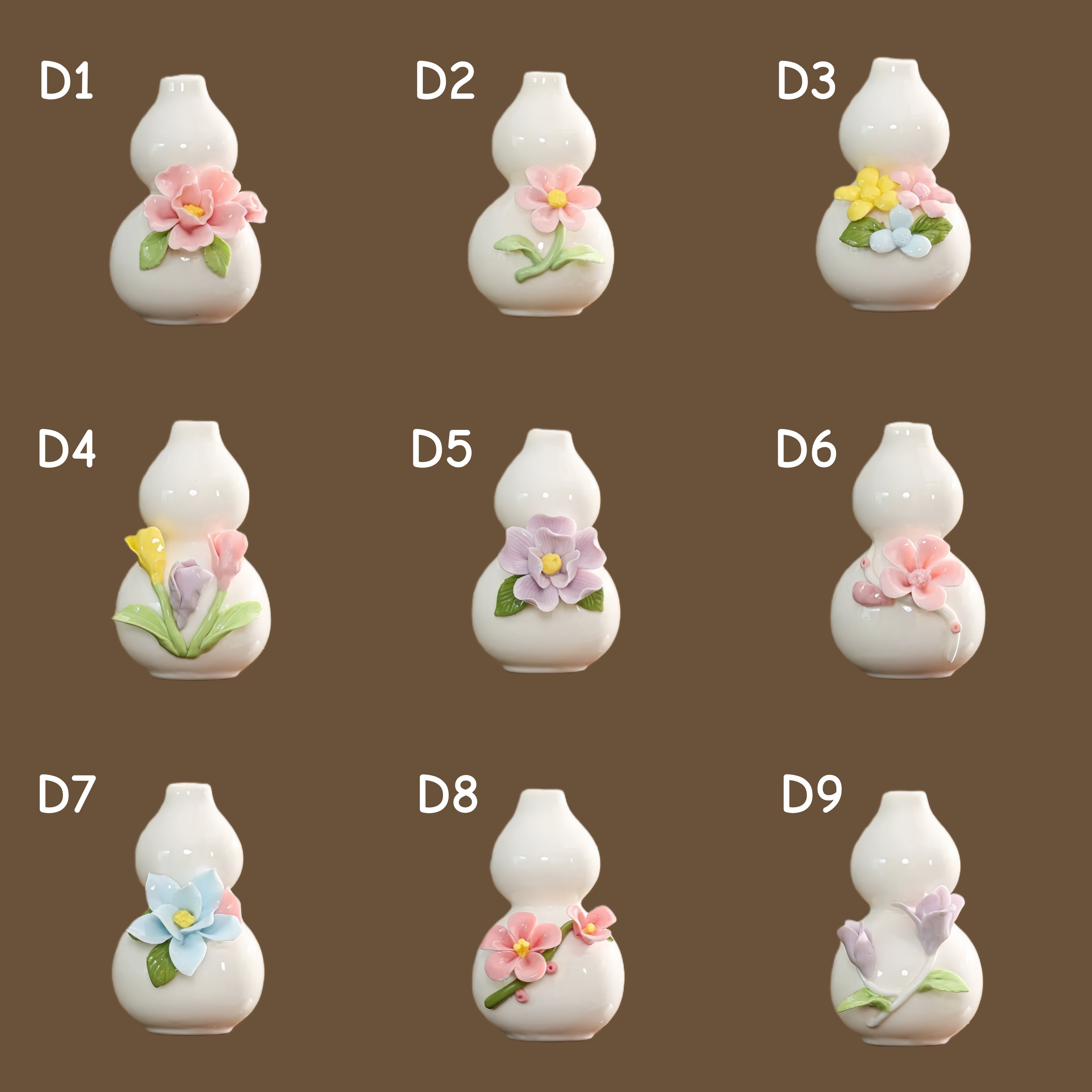 Handmade Floral Ceramic Bud Vase | Mini 3D Flower Pottery