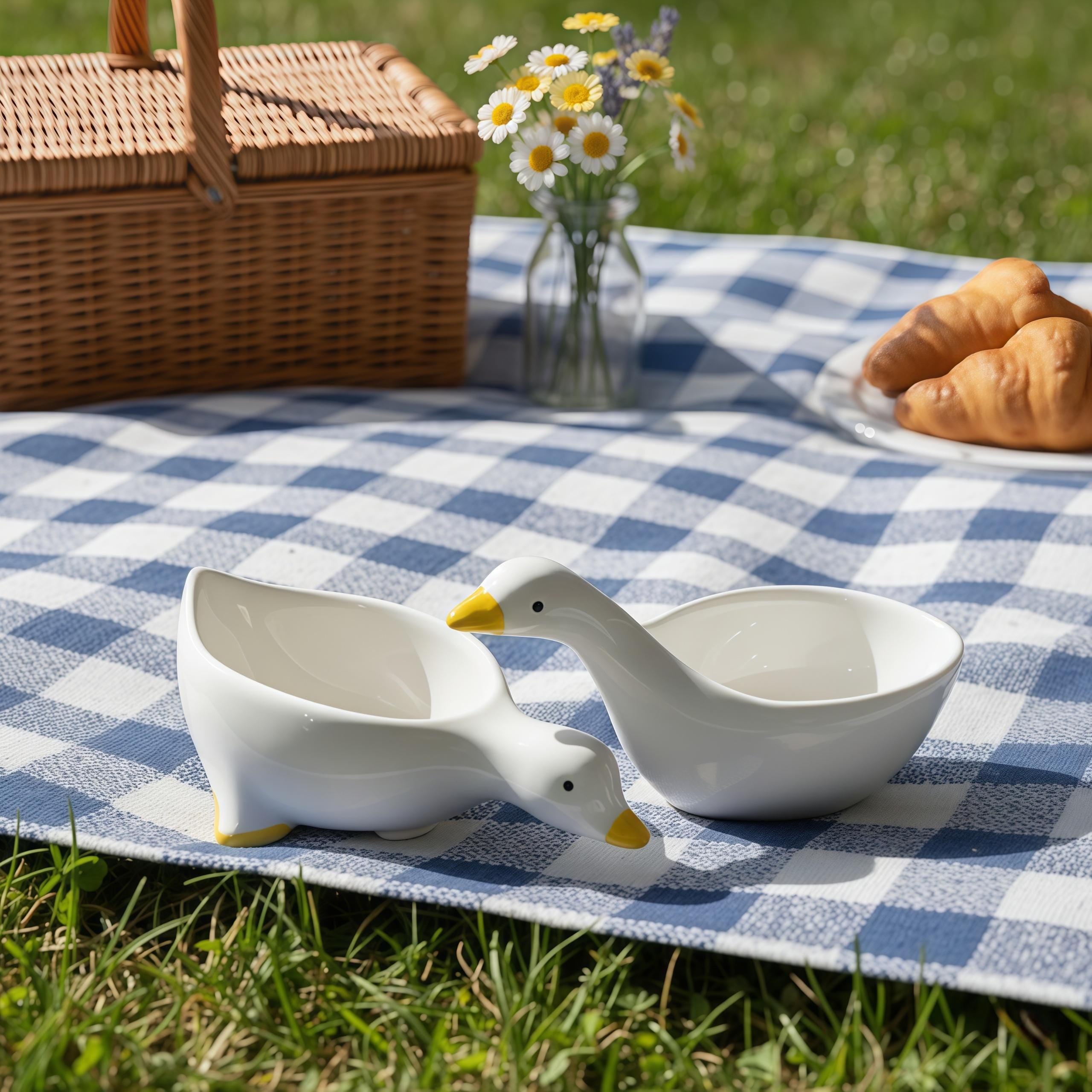 Quirky Handcrafted Duck Ceramic Dipping Dish – Artisan Sauce Bowl