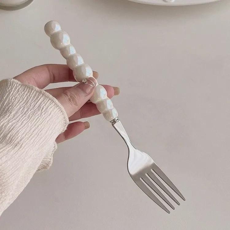 Pearl Handle Flatware | Stainless Steel & Ceramic Cutlery