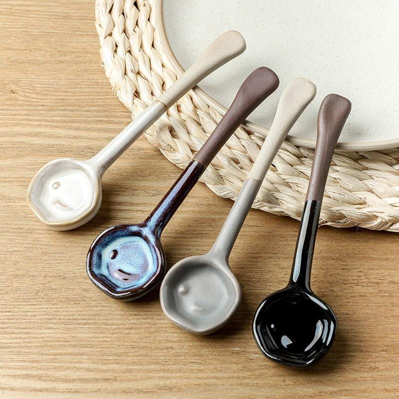 Ceramic Spoon | Handmade Japanese Style Sauce Spoon